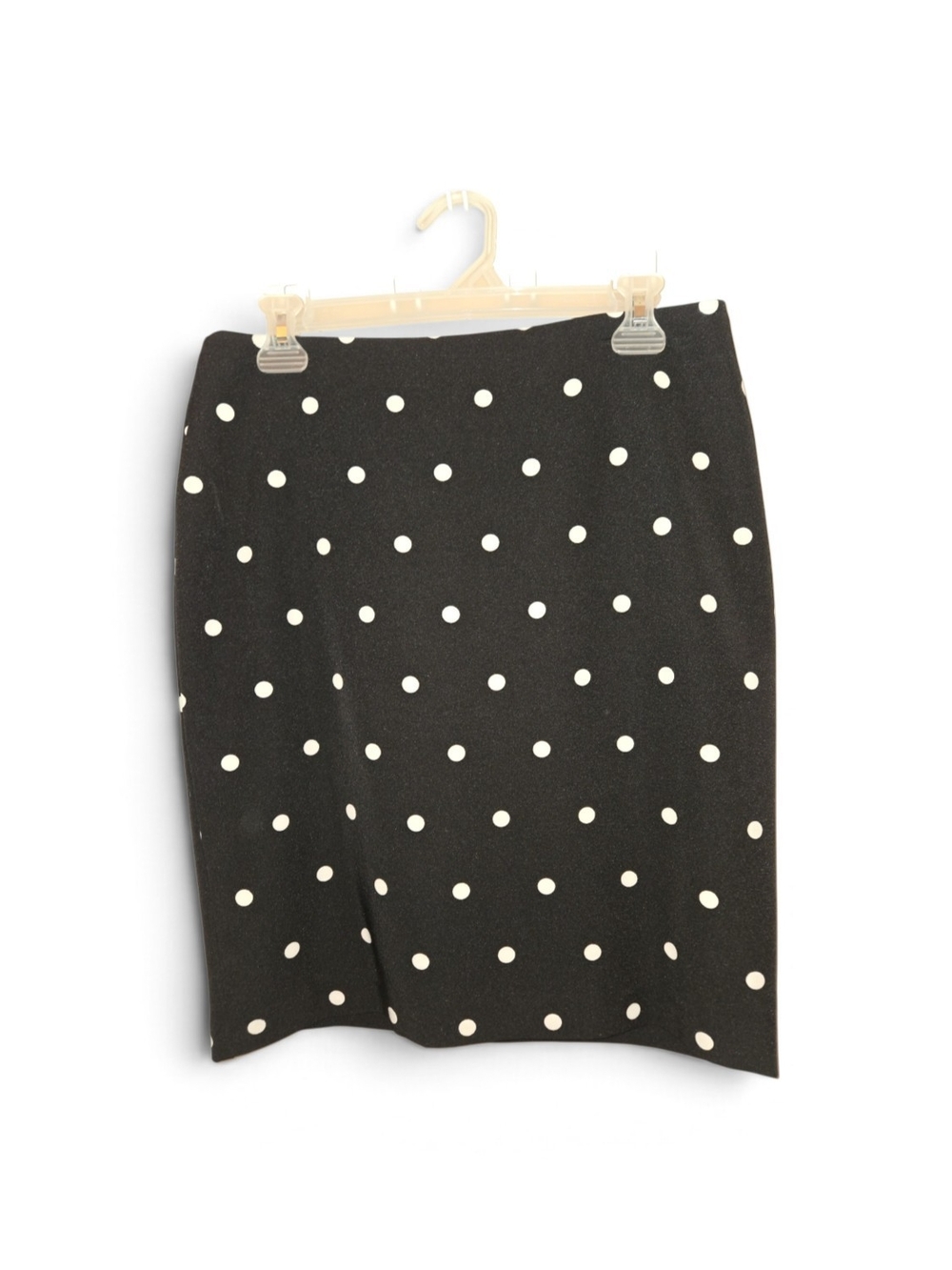 Ricki's Black Pencil Skirt with White Polka Dots, Size 6 EUC